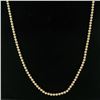 Image 5 : Vintage Italian 14k Gold 31" 5.15mm Round Bead Ball on Wheat Link Chain Necklace