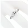 Image 4 : NEW Unique 18k White Gold 1.5 ctw GIA Marquise Cut Solitaire & Round Diamond Rin