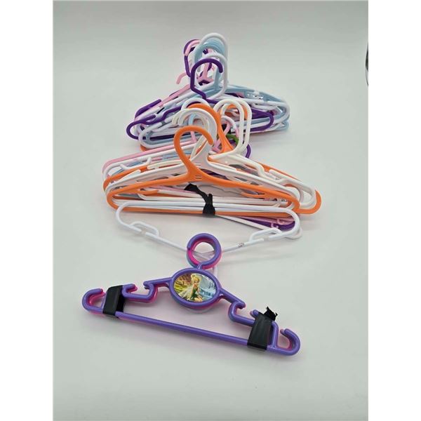 2 bundles of children's clothes hangers plus 5 Disney themed hangers