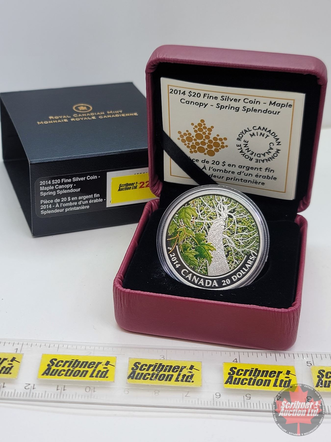 Spring Metal Coin RCM 2014 $20 Fine Silver Coin : Maple Canopy : Spring Splendour (COA 99 ...