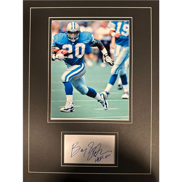 Barry Sanders Autographed Display