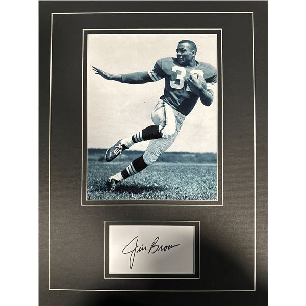 Jim Brown Autographed Display