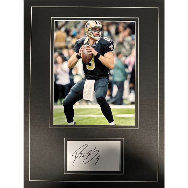 Drew Brees Autographed Display