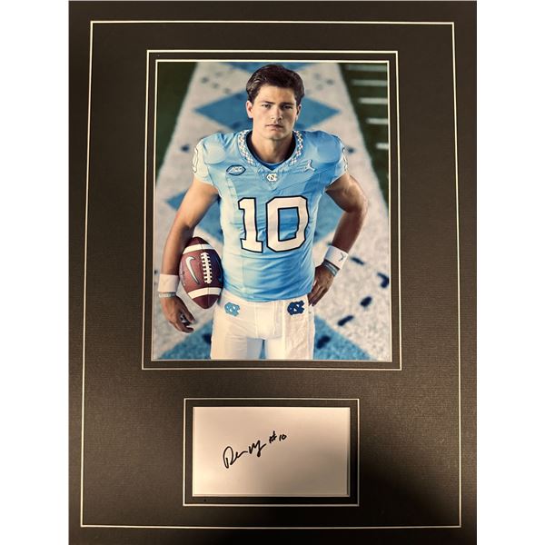 Drake Maye Autographed Display