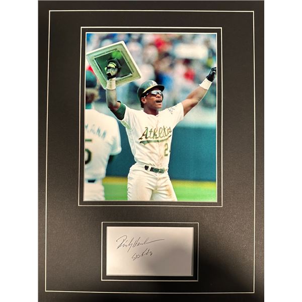 Rickey Henderson Autographed Display