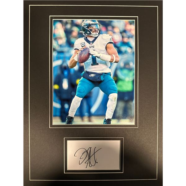 Jalen Hurts Autographed Display