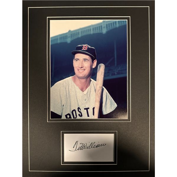 Ted Williams Autographed Display