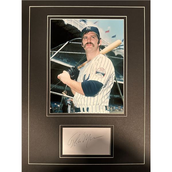 Thurman Munson Autographed Display