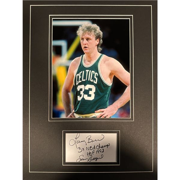 Larry Bird w/Inscriptions Autographed Display