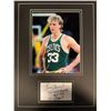 Image 1 : Larry Bird w/Inscriptions Autographed Display