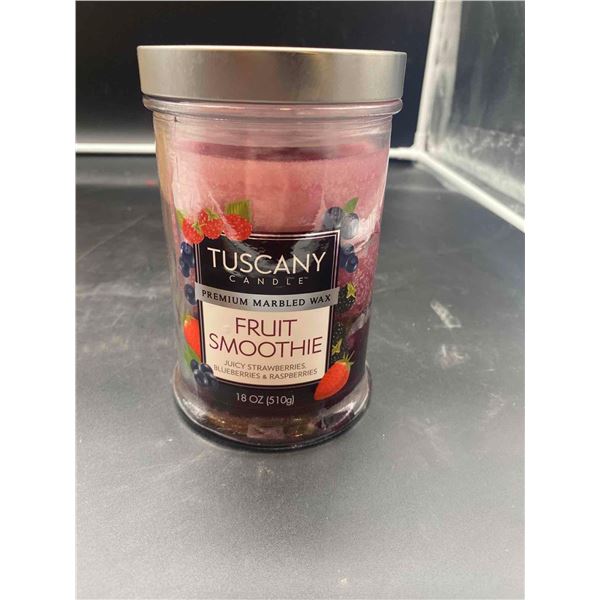 Tuscany Candle Premium Marbled Wax Fruit Smoothie Juicy Strawberries, Blueberries & Raspberries 18oz