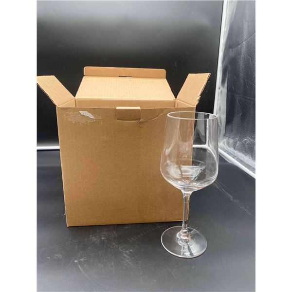 19 Ounce Plastic Stem Wine Glasses, Set of 6