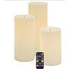 Image 1 : Glow Wick LED Wax Candles 3 Piece Set