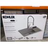 Image 2 : Kohler Pro-Function Kitchen Sink Kit - with Vibrant Stainless Albany Pull Down Faucet