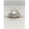 Image 2 : 5.00 CT GRA CERTIFIED ROUND BRILLIANT CUT MOISSANITE STONE VVS D COLOR SET IN CENTER WITH 130 ROUND 