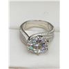 Image 3 : 5.00 CT GRA CERTIFIED ROUND BRILLIANT CUT MOISSANITE STONE VVS D COLOR SET IN CENTER WITH 130 ROUND 
