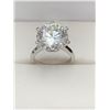 Image 2 : 10.00 CT GRA CERTIFIED ROUND BRILLIANT CUT MOISSANITE STONE VVS D COLOR SET IN CENTER IN 925 SILVER 