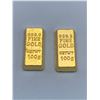 Image 1 : LOT of 2 100g 999.9 Gold Bars - not pure gold