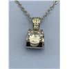 Image 2 : Brilliant Cut Suspended 1.0 Carat Round Cut Solitaire Pendant and Chain Set
