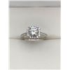 Image 2 : 1.00 CT GRA CERTIFIED ROUND BRILLIANT CUT MOISSANITE STONE VVS D COLOR SET IN CENTER WITH 28 ROUND C