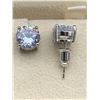 Image 2 : Set of 1.25 carat Brilliant cut Solitaire Stud Earrings