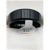 Image 1 : Gents Black Titanium Beveled Band size 10