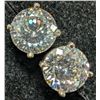 Image 2 : 14K White Gold Moissanite 2.4Ct Laser Cut Earrings, Made in Canada, Appraised Retail $2000