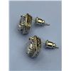 Image 2 : Cushion Cut ladies 1.1 carat TW Dress Earring Set NEW