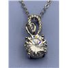 Image 2 : Elegant 1.2 Carat Round cut solitaire Pendant and Chain Set