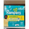 Image 1 : Pampers Swaddler Diapers (size 1) 160ct