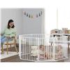 Image 2 : Regalo 4 in 1 Play Yard Safety Gate-White (51.5in-194in)
