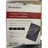 Image 2 : Brookstone Heated Throw Blanket, 4 heat settings, 4-hour auto-off