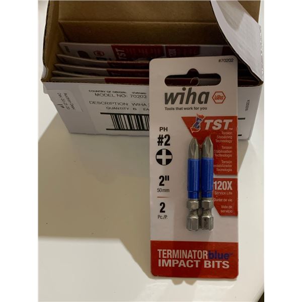 Wiha TST Terminator Blue Impact Bits (6 x 2)