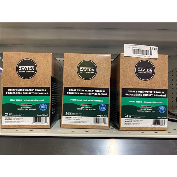 Zavida Decaf Swiss Water Process-Decaf Blend (3 x 24 single serve cups)