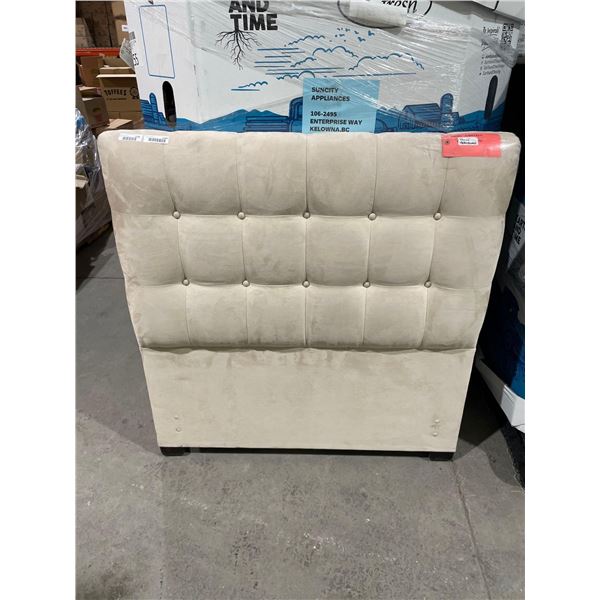 Twin Size Tufted Plush Pillow Headboard