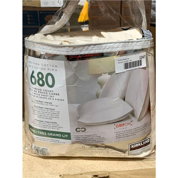 Kirkland 680 Thread Count King Size Sheet Set