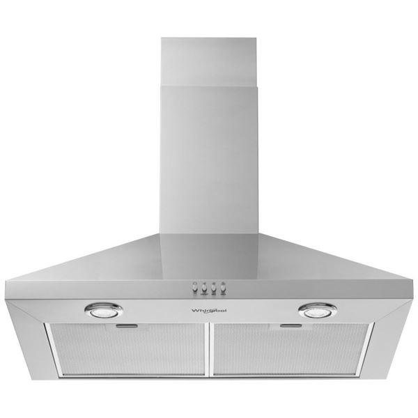 Whirlpool WVW73UC0LS Range Hood, 30 inch Exterior Width, Chimney, 3, 300 CFM, 6.5, LED, 3, Stainless