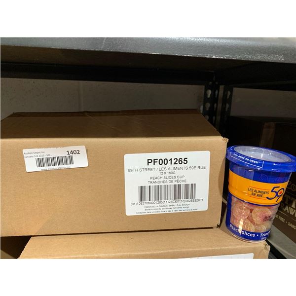 59th Street Peach Slices Cups 12 x 160G