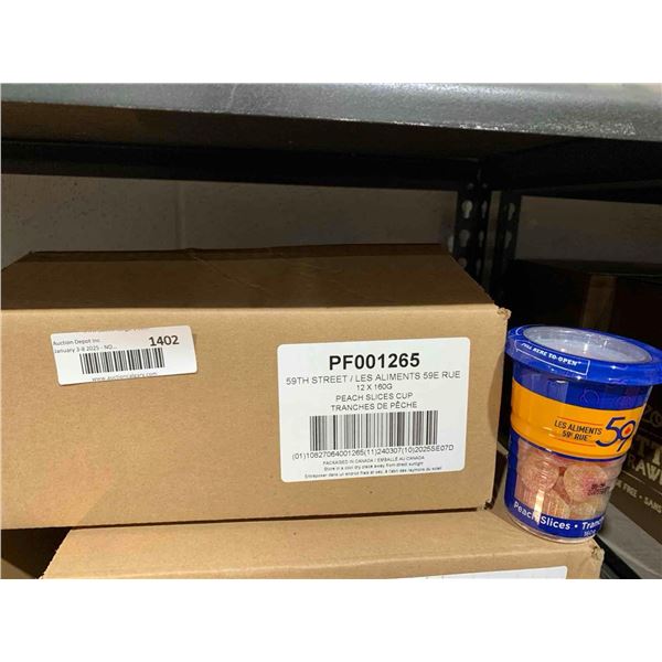 59th Street Peach Slices Cups 12 x 160G