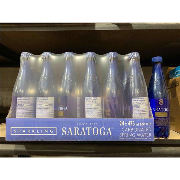 Saratoga Sparkling Carbonated Spring Water 24 x 473ml