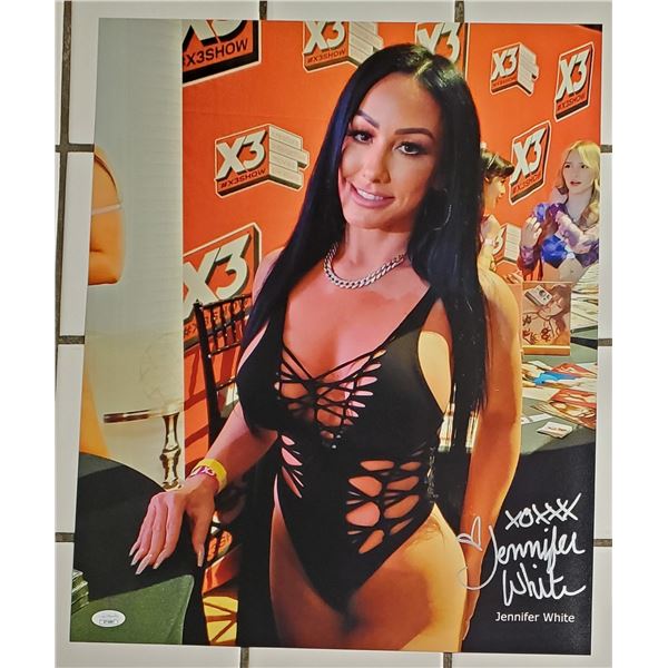 Jennifer White 16” x 20” Signed Photo.  JSA COA.  Photo proof.  (#1)