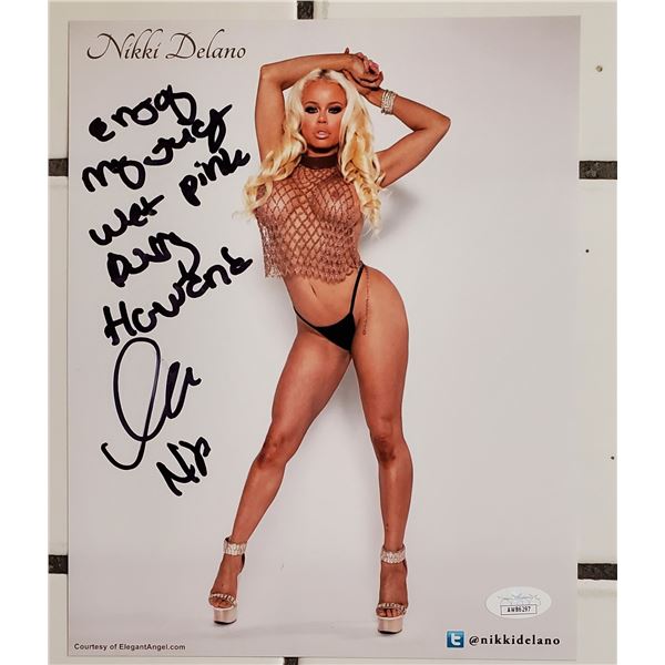 Nikki Delano.  Signed 8” x 10” Photo.  JSA COA.  Photo proof.