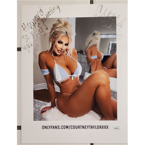 Courtney Taylor.  Signed 8” x 10” Photo.  JSA COA.  Photo proof.