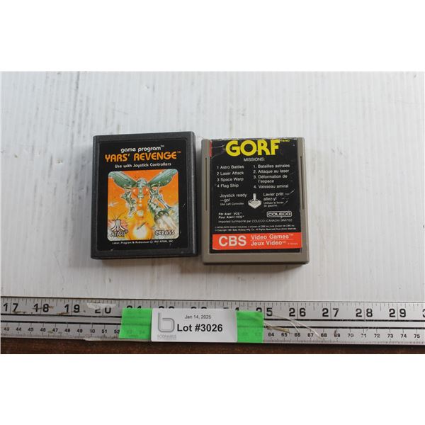 Gorf and Game Program Yars Revenge Cartridges