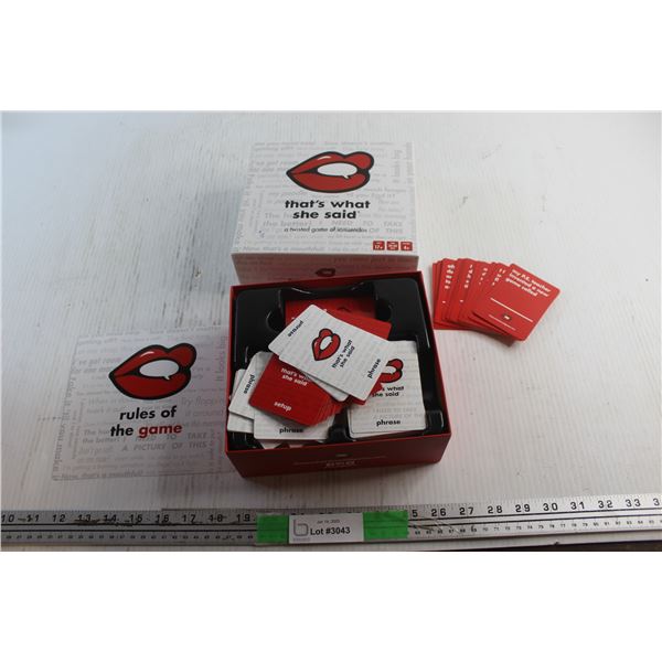 That's What She Said Trivia Game