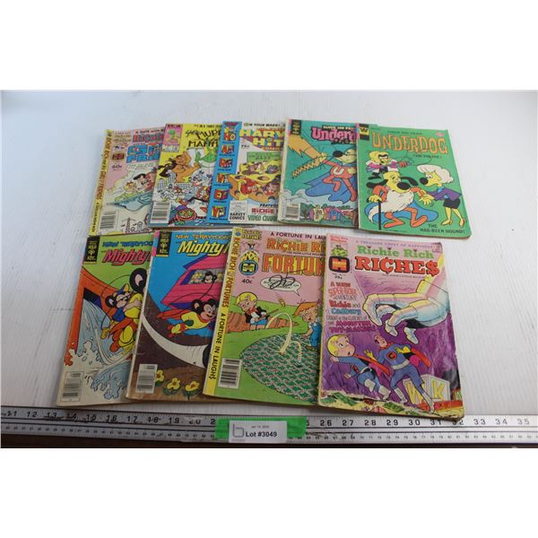 (9) Richie Rich, Underdog and Mighty Mouse Comics