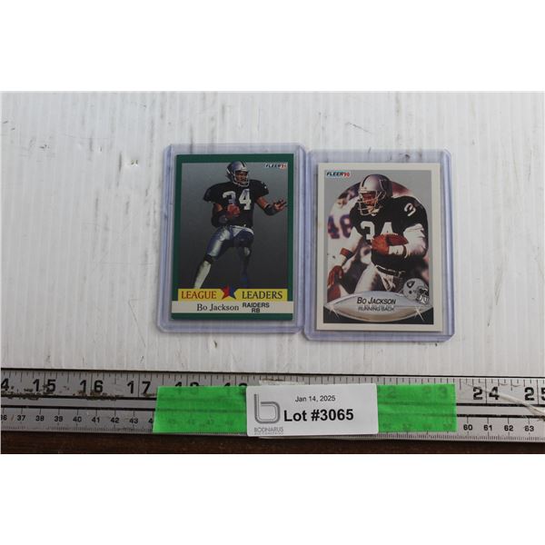 Fleer 90 & 91 Bo Jackson American Football Trading Cards - Authenticity Not Guaranteed