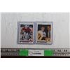 Image 1 : Ed Belfour & Jaromir Jagr Chicago Blackhawks and Pittsburgh Penguins Trading Hockey Cards - Authenti