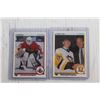Image 2 : Ed Belfour & Jaromir Jagr Chicago Blackhawks and Pittsburgh Penguins Trading Hockey Cards - Authenti