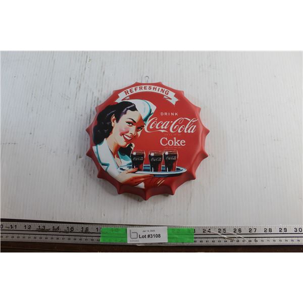 Coca Cola Bottle Cap Sign
